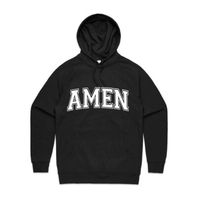 AMEN Varsity WhtWht Hood ** Thumbnail